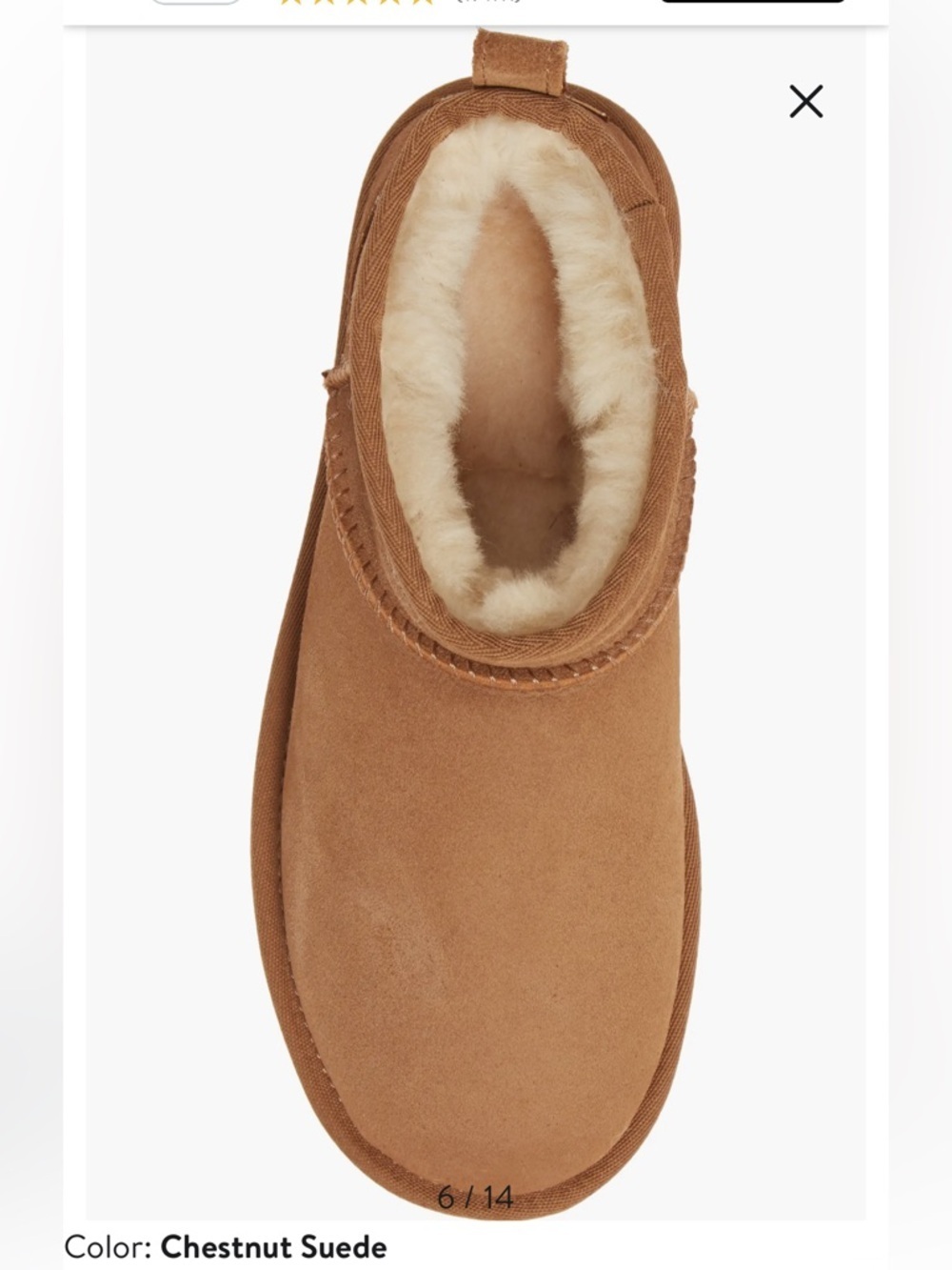 UGG Classic ultra mini boots tan Suede Shearling Lined Ankle short sz 7 - Picture 6 of 16